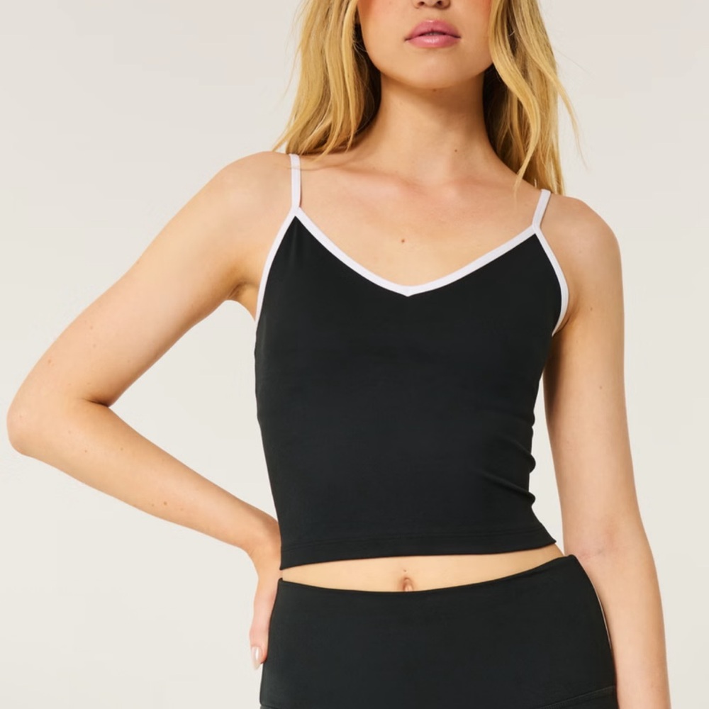 Black Camisole with White Trim